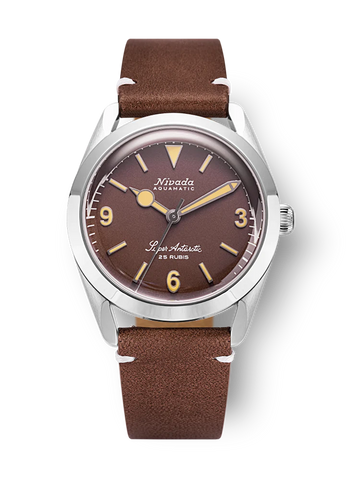 Nivada Grenchen Antarctic 3.6.9 Brown No Vintage Beige Lume 32041A