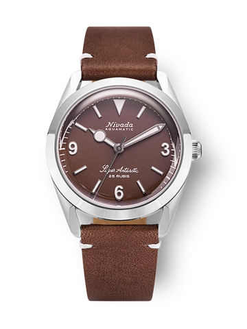 Nivada Grenchen Antarctic 3.6.9 Brown No Vintage White Lume 32040A