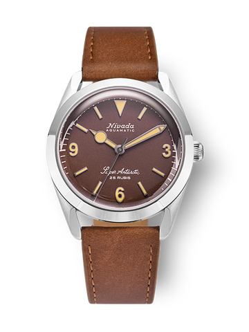 Nivada Grenchen Antarctic 3.6.9 Brown No Vintage Beige Lume 32041A