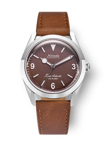 Nivada Grenchen Antarctic 3.6.9 Brown No Vintage White Lume 32040A