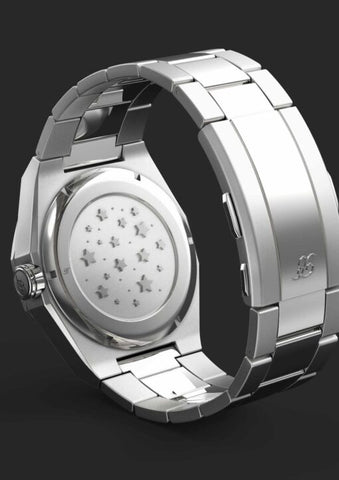 Balticus Stardust Silver Date - Hammered Bubble Green