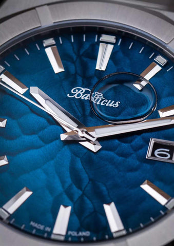 Balticus Stardust Silver Date - Hammered Bubble Blue