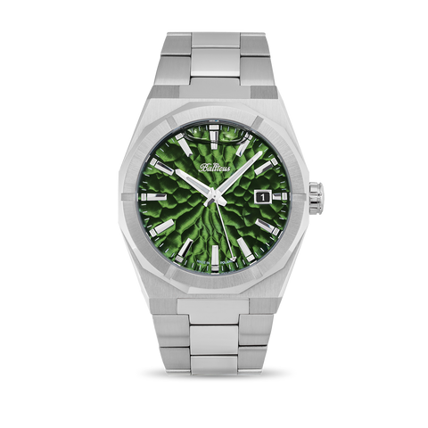 Balticus Stardust Silver Date - Hammered Bubble Green