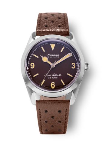 Nivada Grenchen Antarctic 3.6.9 Brown No Vintage Beige Lume 32041A