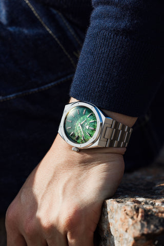 Nivada Grenchen F77 MK 2 Green Aventurine 68053A77