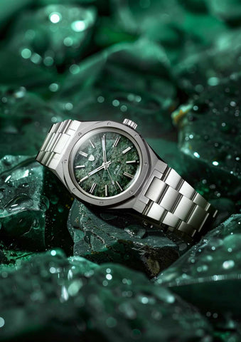 Nivada Grenchen F77 Green Aventurine MK1 - 68037A77