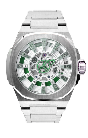 DWISS M3S - Green - Steel Bracelet