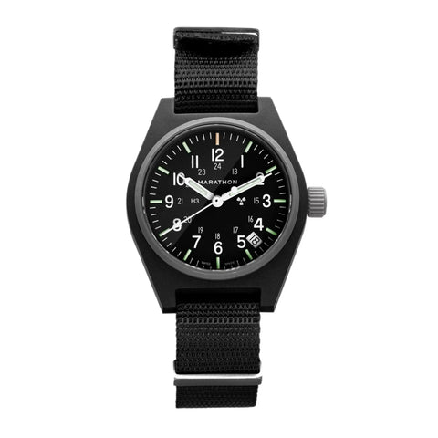 MARATHON 34mm Black General Purpose Quartz GPQ with Date - WW194015BK