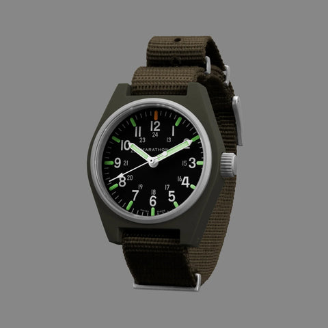 MARATHON 34mm Sage Green General Purpose Quartz GPQ - MaraGlo - WW194009SG