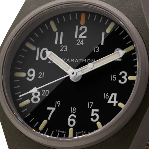 MARATHON 34mm Sage Green General Purpose Quartz GPQ - MaraGlo - WW194009SG
