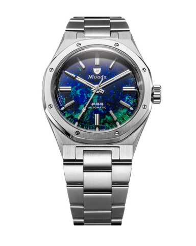 Nivada Grenchen F77 MKII AZURITE - 100 YEARS - 68056A77