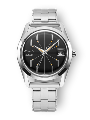 Nivada Grenchen Antarctic Spider 35mm Black - With Date 35011M17