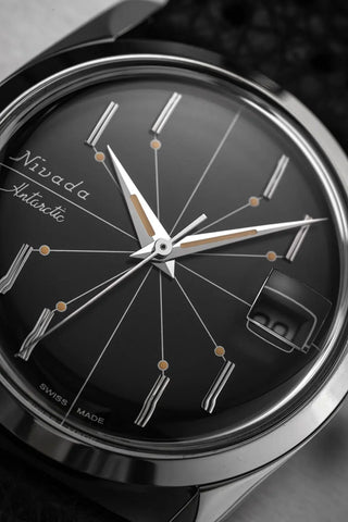 Nivada Grenchen Antarctic Spider 35mm Black - With Date 35011M17