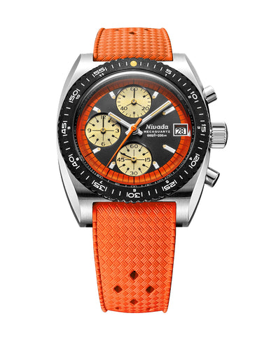 Nivada Grenchen Autochron Orange Mecaquartz 77004Q