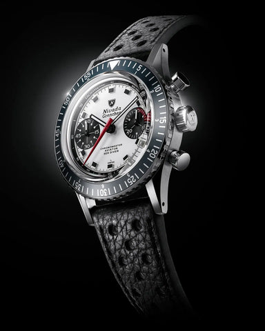 Nivada Grenchen Chronomaster Paul Newman Inter Bezel 86054M - Stahlboden