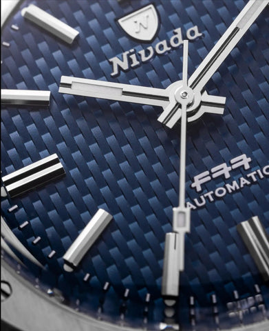 Nivada Grenchen F77 - Blue No Date 68001A77
