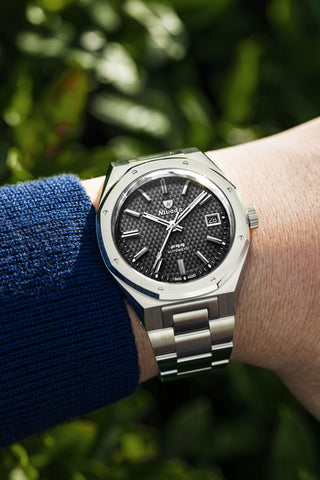 Nivada Grenchen F77 MK 2 Black Date 69011A77