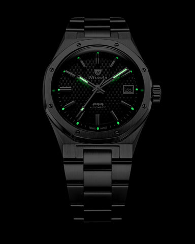 Nivada Grenchen F77 MK 2 Black Date 69011A77