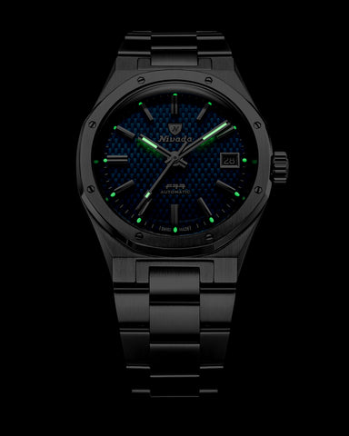 Nivada Grenchen F77 MK 2 Blue Date 69013A77