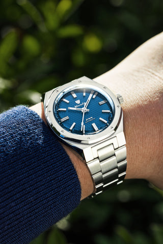 Nivada Grenchen F77 MK 2 Blue NoDate 68045A77