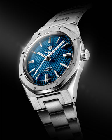 Nivada Grenchen F77 MK 2 Blue NoDate 68045A77