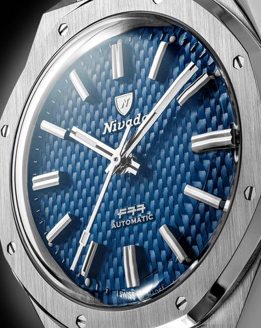 Nivada Grenchen F77 MK 2 Blue NoDate 68045A77