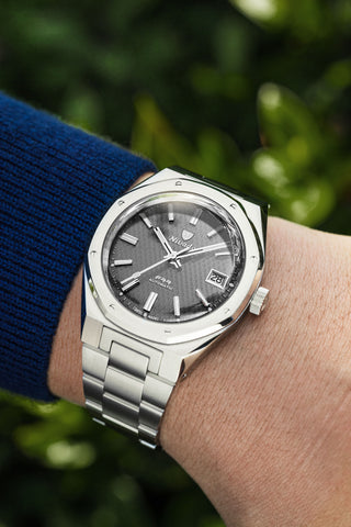 Nivada Grenchen F77 MK 2 Grey Date 69012A77