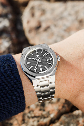 Nivada Grenchen F77 MK 2 Grey Date 69012A77