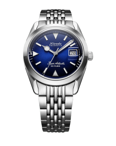 Nivada Grenchen Super Antarctic Blue Date 32076A