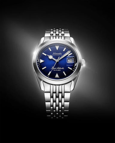 Nivada Grenchen Super Antarctic Blue Date 32076A