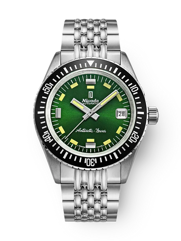 Nivada Grenchen Antarctic Diver Green - Date - 32053A