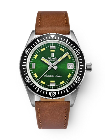Nivada Grenchen Antarctic Diver Green - Date - 32053A