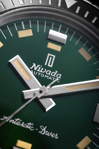 Nivada Grenchen Antarctic Diver Green -No Date OUTLET