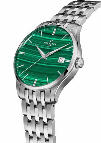 Perrelet Weekend 3-Hands Malachite A1300/K