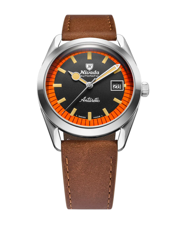 Nivada Grenchen Super Antarctic Black & Orange Date 38mm 32056A