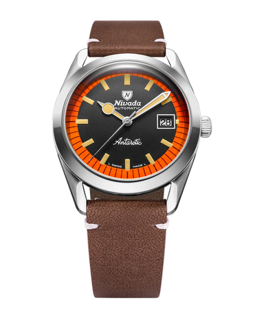 Nivada Grenchen Super Antarctic Black & Orange Date 38mm 32056A