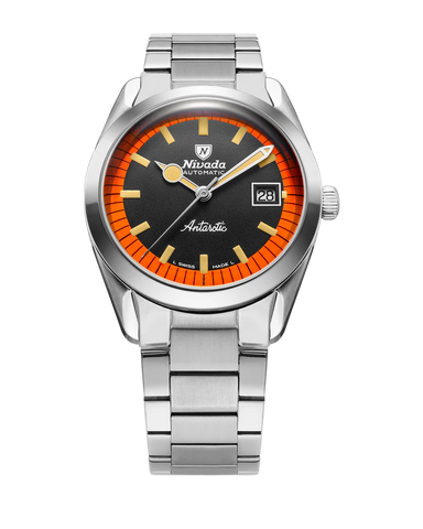 Nivada Grenchen Super Antarctic Black & Orange Date 38mm 32056A