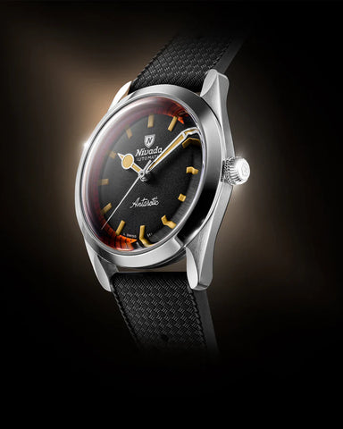 Nivada Grenchen Super Antarctic Black & Orange NoDate 38mm 32057A