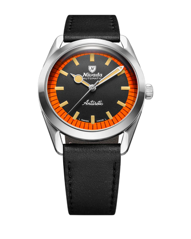 Nivada Grenchen Super Antarctic Black & Orange NoDate 38mm 32057A