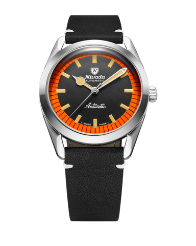 Nivada Grenchen Super Antarctic Black & Orange NoDate 38mm 32057A