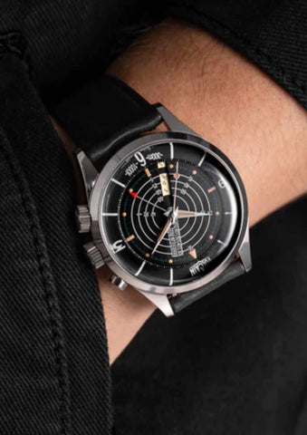 Vulcain Nautical - Black Beige Patina - Plexiglass