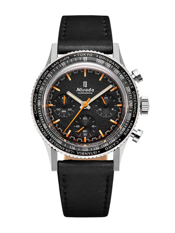 Nivada Grenchen Chronoking Inter Bezel 87042Q - GMT Bezel