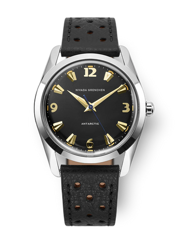 Nivada Grenchen Antarctic 35mm Black & Gold- Beige Lume 35016M