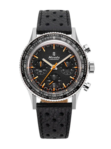 Nivada Grenchen Chronoking Inter Bezel 87042Q - GMT Bezel