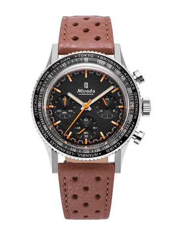 Nivada Grenchen Chronoking Inter Bezel 87042Q - GMT Bezel