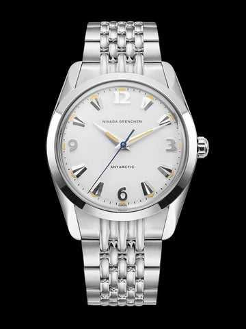 Nivada Grenchen Antarctic 35mm White - White Lume 35005M