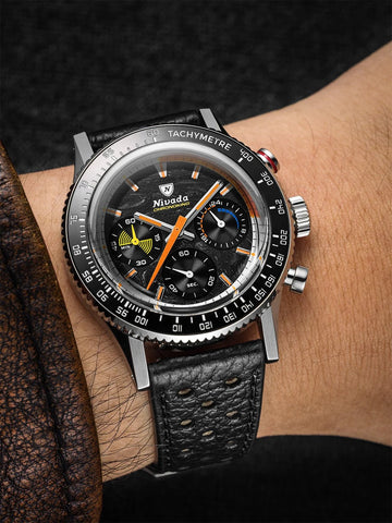 Nivada Grenchen Chronoking Mecaquarz Racing Carbon 87049Q