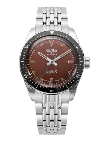 Vulcain Skindiver Nautique Brown
