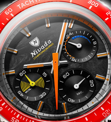 Nivada Grenchen Chronoking Mecaquarz Racing Carbon 87049Q
