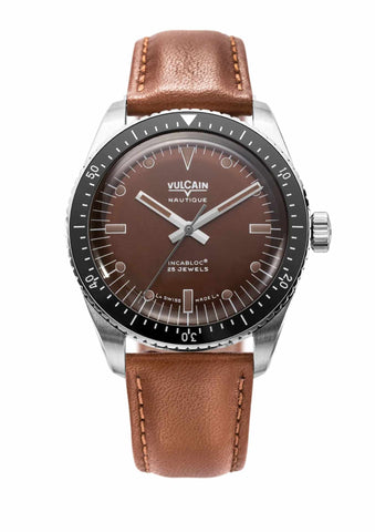 Vulcain Skindiver Nautique Brown